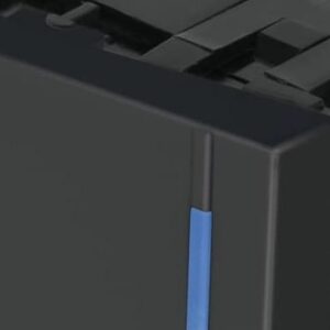 Interruptor sencillo 1 módulo, línea Española, color negro