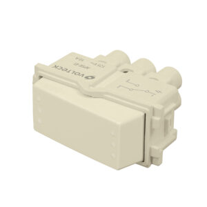 Interruptor de 3 vías, línea Italiana, color marfil, Volteck