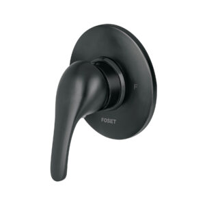 Monomando para regadera, palanca, negro, Foset Aqua