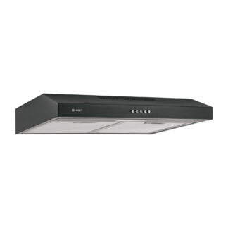 Campana extractora 60 cm, empotrable, negra, Foset