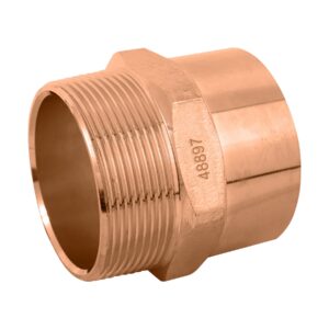 Conector de cobre, rosca exterior 2′, Foset