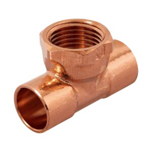 Tee de cobre rosca central 1/2′, Foset