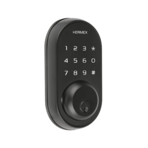 Cerrojo Digital tubular color negro, Hermex