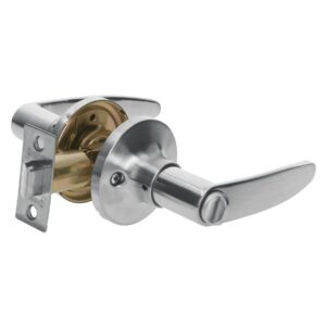 Cerradura manija ‘Turín’ p/baño cromo mate, cil latón