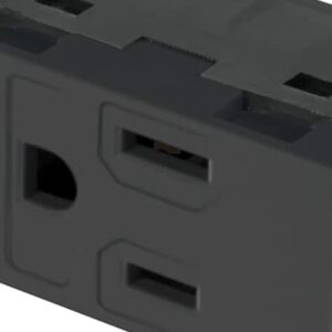 Contacto aterrizado, 1 módulo, línea Española, color negro