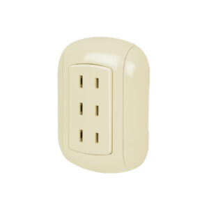 Contacto de sobreponer triple sin tierra, Volteck