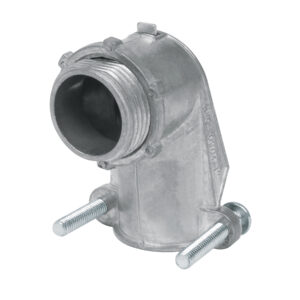 Conector curvo 1′ para tubo flexible metálico, Volteck