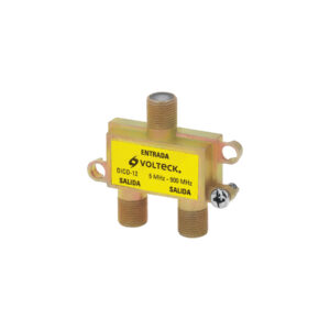 Divisor coaxial de 1 entrada y 2 salidas, Volteck