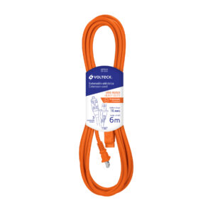 Extensión eléctrica de uso rudo 6 m 2×16 AWG, Volteck