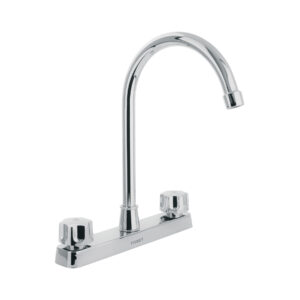 Mezcladora plástica 8′ p/fregadero, cuello alto, hex Basic