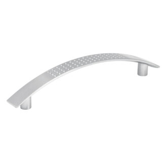 Jaladera metálica de 76mm latón antiguo, inserto tipo madera