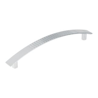 Jaladera metálica de 128mm estilo 'Elipse', níquel satinado