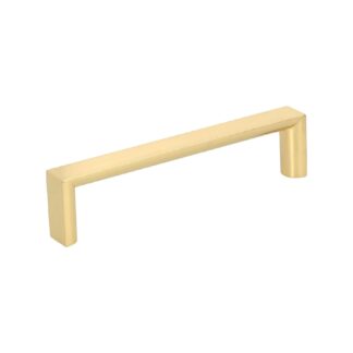 Jaladera metálica de 128mm estilo 'Andamio', latón brillante