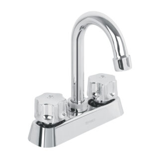 Mezcladora plástica 4' p/lavabo, cuello tipo bar, hex Basic