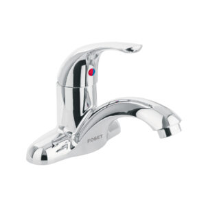 Monomando plástico para lavabo, nariz curva, Foset Basic