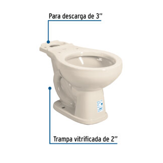 Taza redonda cerámica, marfil, Foset