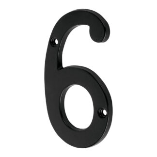 Número 6 de latón sólido 4', negro, Hermex