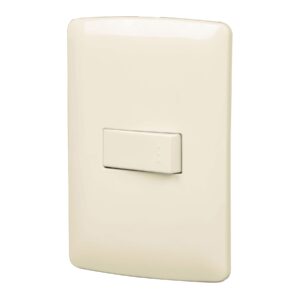 Placa armada 1 interruptor escalera marfil, línea Italiana