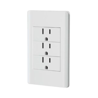 Placa armada blanca contacto y 2 puertos USB 1.5 mód, Lisboa