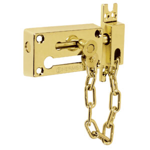 Pasador con cadena para puerta, acabado cromo mate, Hermex