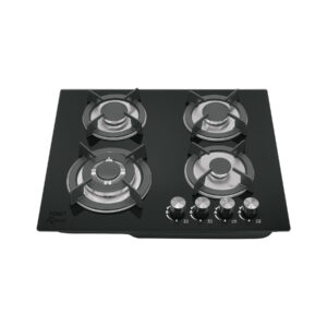 Parrilla gas empotrable 60cm, 4 quem, vidrio negro, Riviera