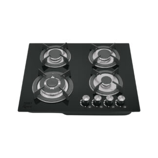 Parrilla gas empotrable 60cm, 4 quem, vidrio negro, Riviera