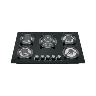 Parrilla gas empotrable 75cm, 5 quem, vidrio negro, Riviera