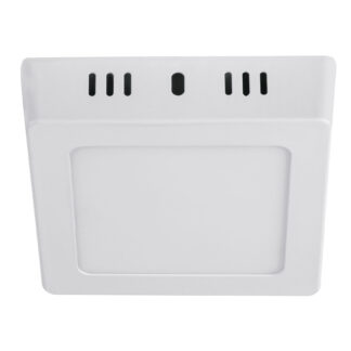 Luminario LED cuadrado tipo plafón 6 W, blanco, luz de día