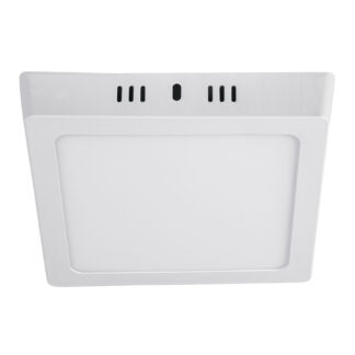 Luminario LED cuadrado tipo plafón 12 W, blanco, luz de día