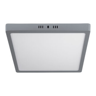 Luminario LED cuadrado tipo plafón 24 W, gris, luz de día
