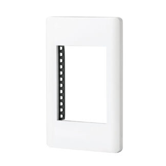 Placa blanca de 1 ventana 3 módulos, línea Lisboa, Volteck