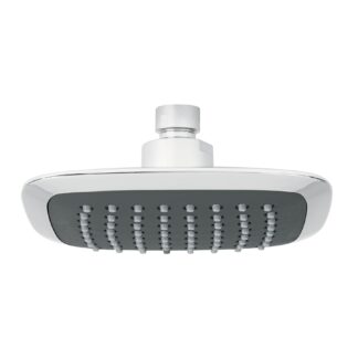 Regadera cuadrada plato ancho 6' gris-cromo, sin brazo, Aero