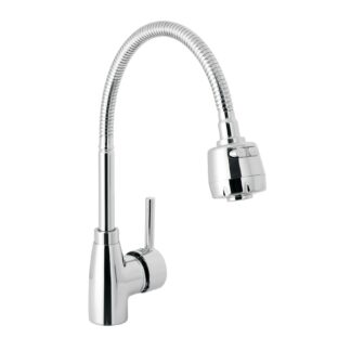Monomando para fregadero con cuello flexible, cromo, Tubig