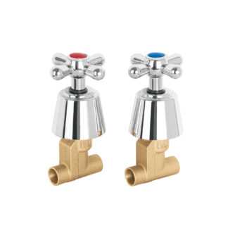 Juego llaves empotrar soldables, cruceta, Aqua