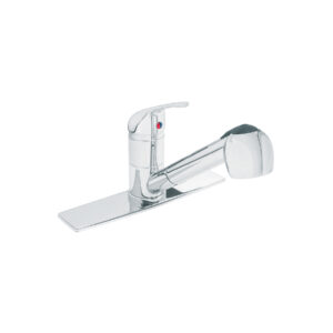 Monomando fregadero cromo, cuello extraíble, AQUA