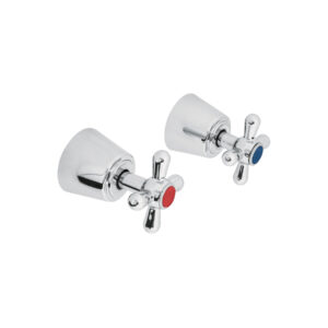 Juego de manerales de cruceta para regadera, cromo, Aqua