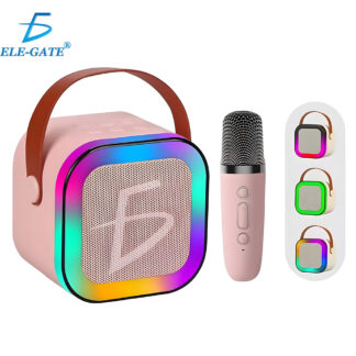 Bocina con Micrófono Bluetooth RGB, carga tipo C y 4 efectos de voz