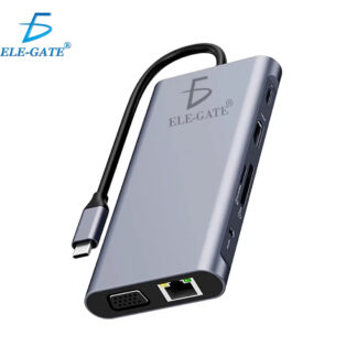 Hub Tipo USB Portátil 11 en 1 con Diversas Conexiones