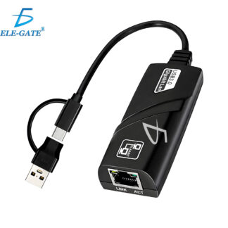 Adaptador Ethernet USB-C Gigabit 10/100/1000 para PC, Notebook y Mac