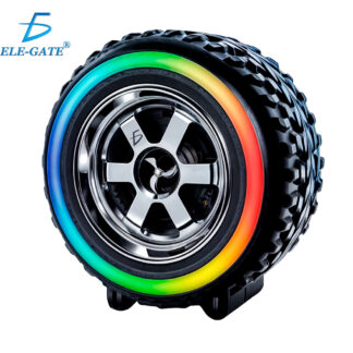 Bocina en Forma de Llanta Bluetooth RGB, carga Tipo C