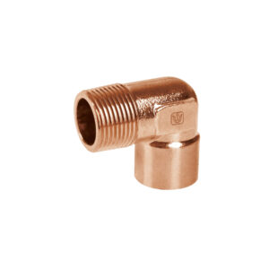 Codo 90° de cobre, rosca exterior 1/2′, Foset
