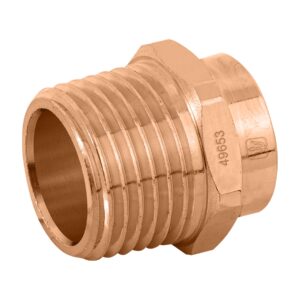 Conector de cobre, rosca exterior 1/2′, Foset