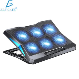 Base Enfriadora para Laptop de 12″ a 17″ Con 6 Ventiladores y Dos Salidas Usb