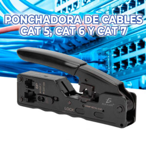 Herramienta de Crimpadora para Conectores de Red CAT5 CAT6 CAT7 Conectores Modulares