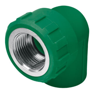 Codo 90° PPR, 1/2', rosca hembra con inserto metálico, Foset