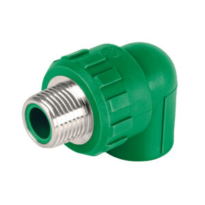 Codo 90° PPR, 1/2′, rosca macho con inserto metálico, Foset