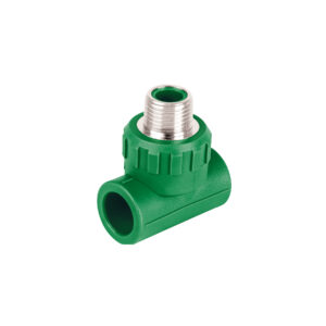 Tee macho de PPR 1/2′ con inserto metálico, Foset