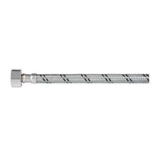 Manguera p/WC, acero inox, 1/2'x7/8', 35 cm, plástico/latón