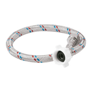 Manguera p/WC, aluminio, 1/2’x7/8′, 50cm, plást/metal, Basic