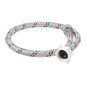 Manguera p/WC, aluminio, 1/2’x7/8′, 60cm, plást/metal, Basic